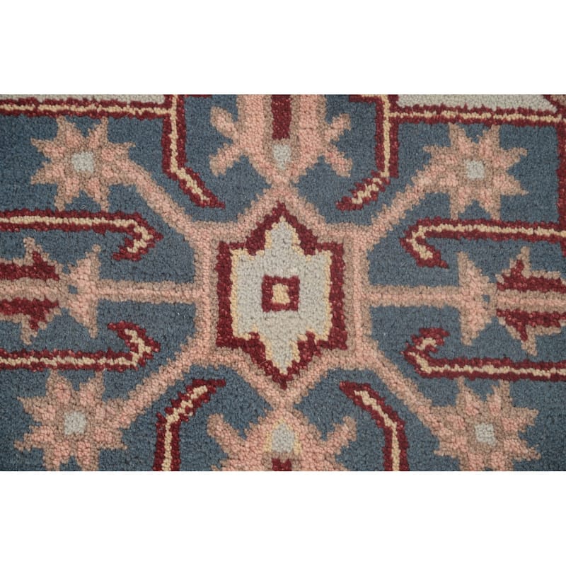 Traditional Heriz Serapi Runner Rug Hand-Knotted Wool Carpet - 2'7"x 8'1"