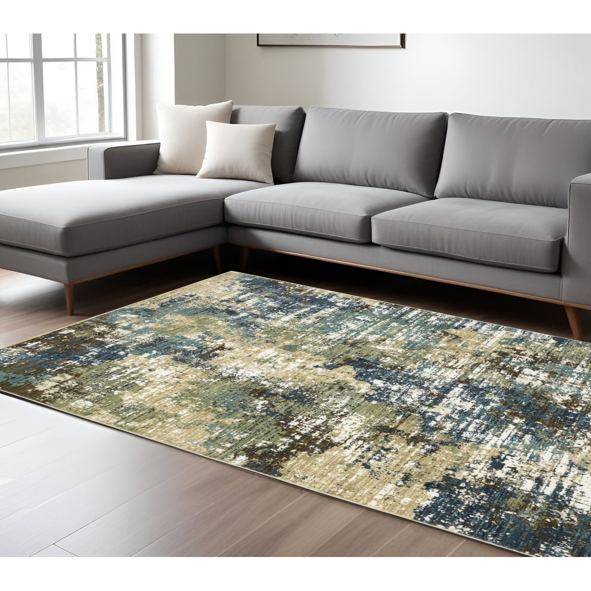 HomeRoots Ceje Abstract Modern Rectangle Area Rug