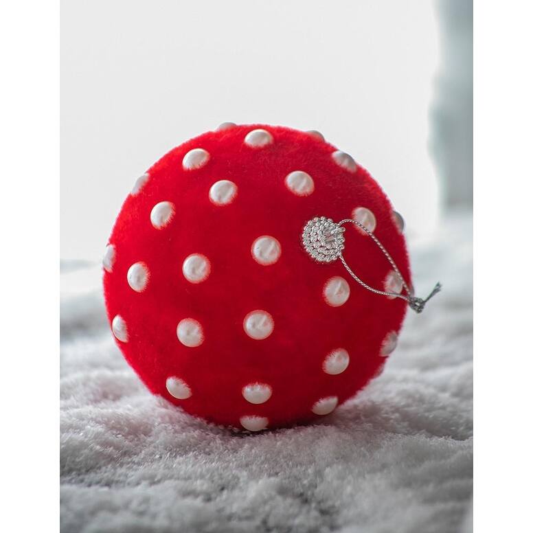 D3.9" Christmas Ball Ornaments, Decorative Hanging Ball Christmas Tree Ornaments for Holiday Party Decorations, Set of 6