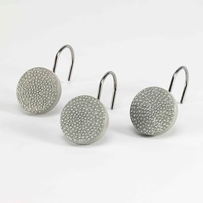 Avanti Linens Dotted Circles Shower Hooks - White