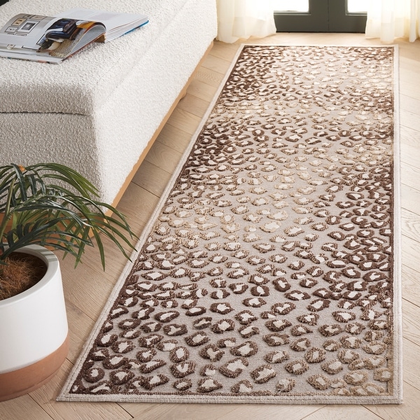ラ*リ様 パラノイヤ　ワイプ SAFAVIEH Paradise Irana Leopard Viscose Rug - On Sale - Bed Bath