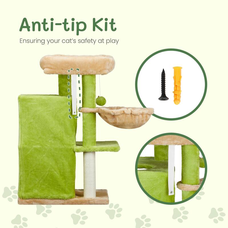 Engaging 33 Inch Cat Tree for Indoor Play and Comfort