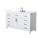 Option White / White Quartz Top / Matte Black Hardware