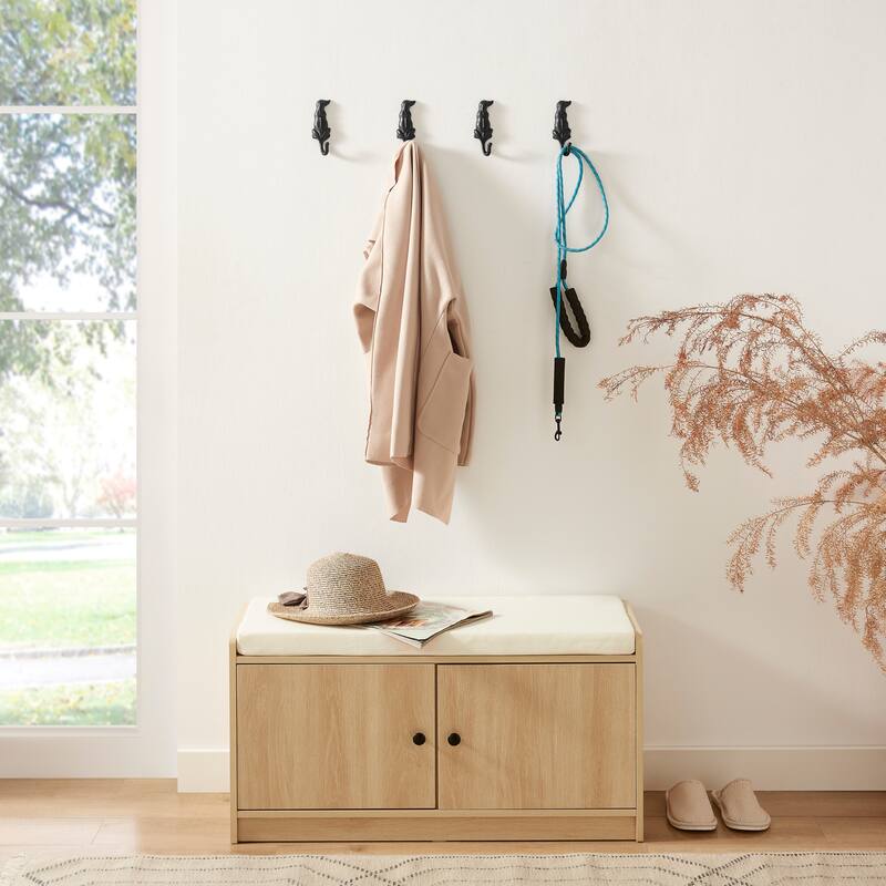 4 Piece Dog Wagging Tail Decorative Wall Hook Set