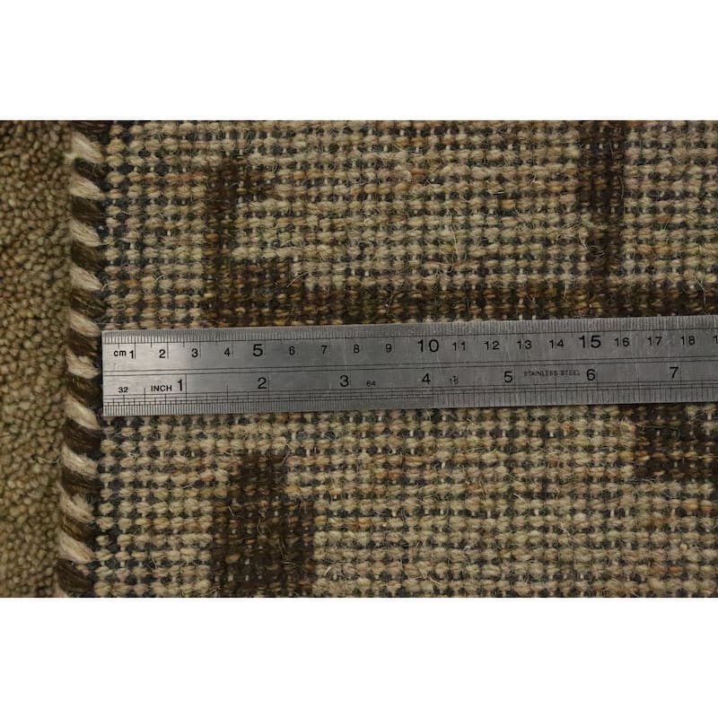 Hand Knotted Oriental 100% Wool Carpet Modern Modern Beige & Ivories Gabbeh Area Rug - 6' 6'' X 4' 8''