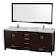 Option Espresso / White Carrara Marble Top / Brushed