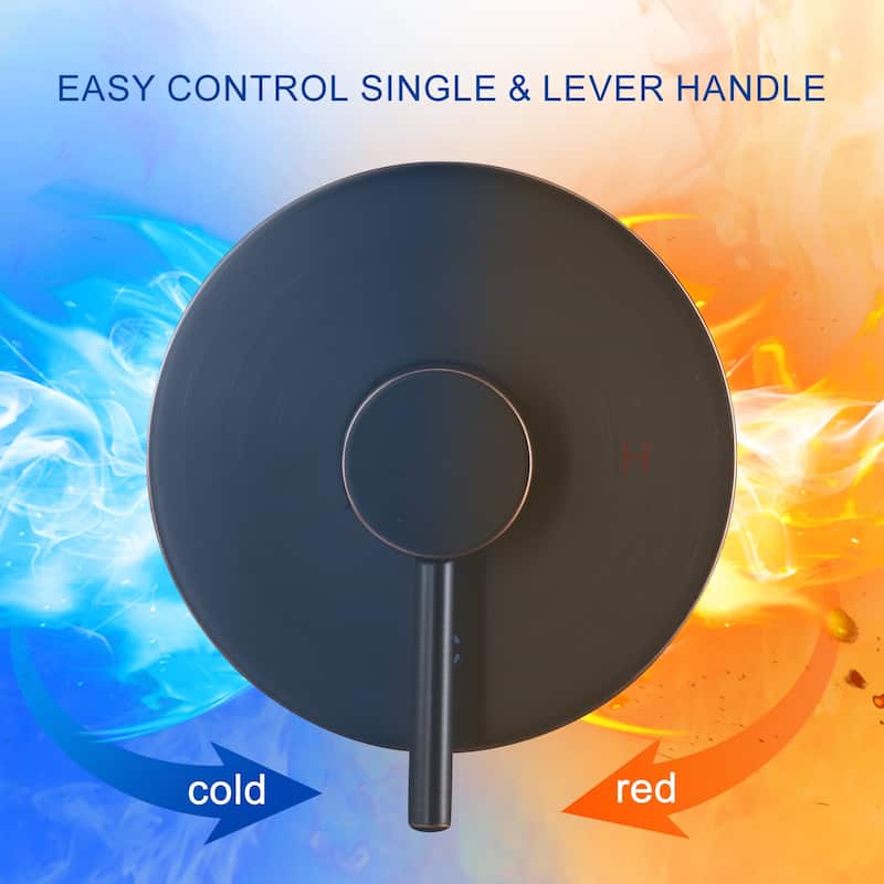 WOWOW Single Handle 5-Spray Patterns Shower Faucet with Valve
