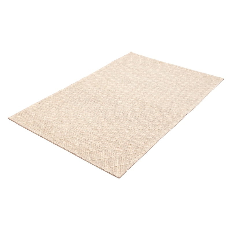 ECARPETGALLERY Braid weave Sienna Cream Wool Rug - 4'11 x 7'11