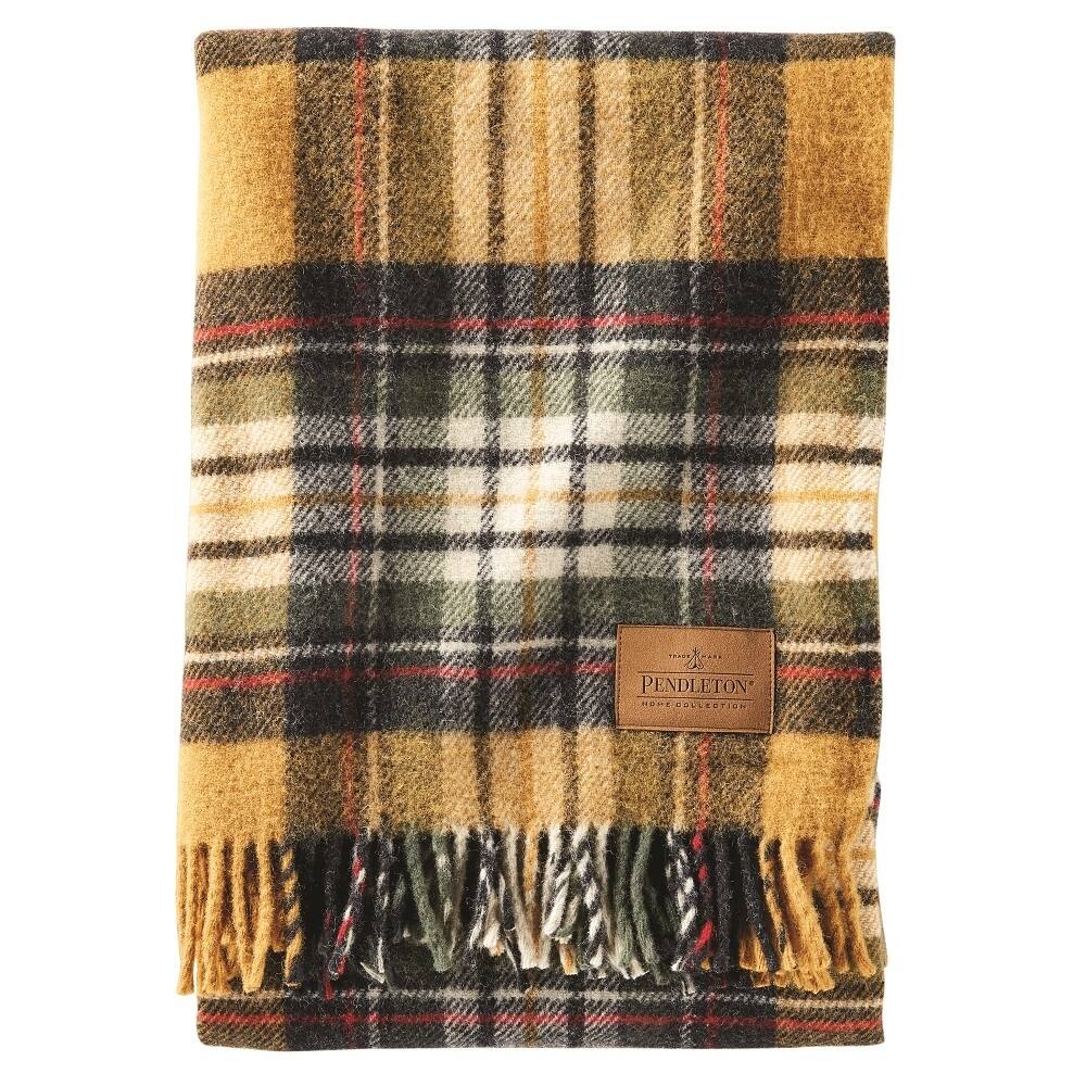 Pendleton Kent Motor Robe Throw with Leather Shoulder Strap