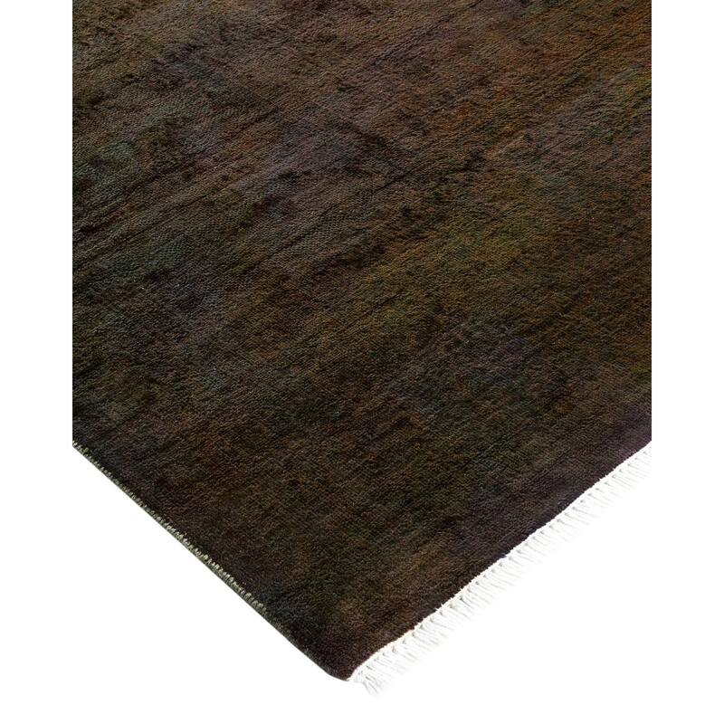 Overton Hand Knotted Wool Vintage Inspired Modern Contemporary Overdyed Multi Area Rug - 8' 11" x 11' 9"