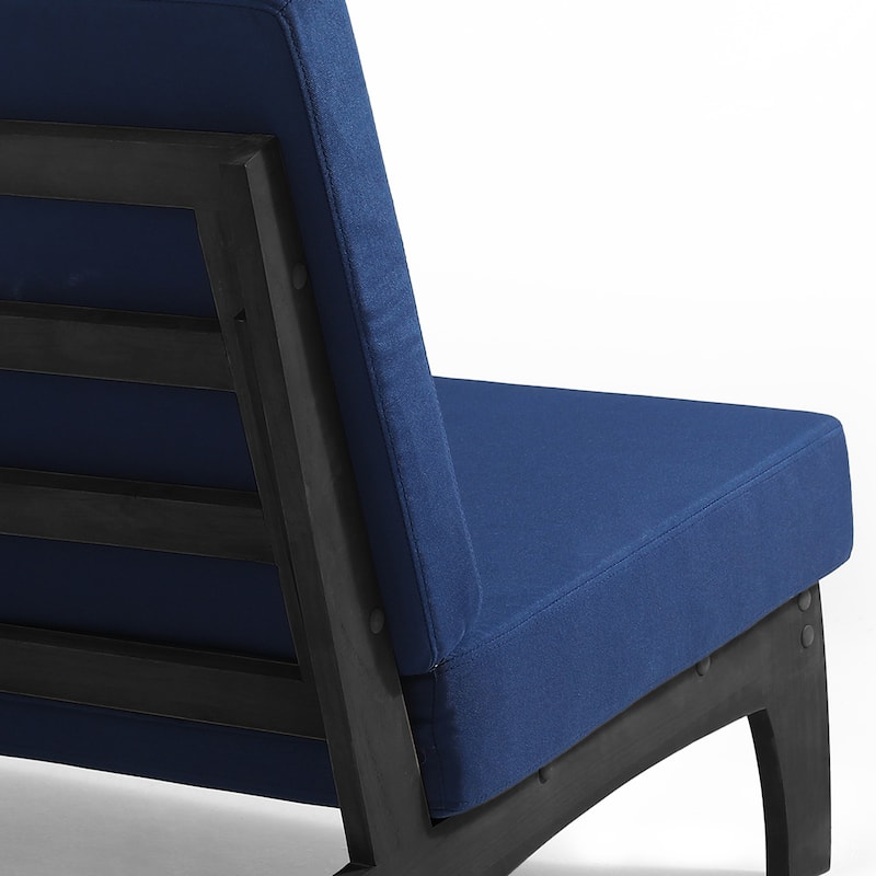 Casual Teak Outdoor Patio Conversation Set with Cushioned Sofa Loveaseat