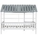 preview thumbnail 4 of 5, Wood Twin Size House Bed with Roof /Guardrail and Shelves