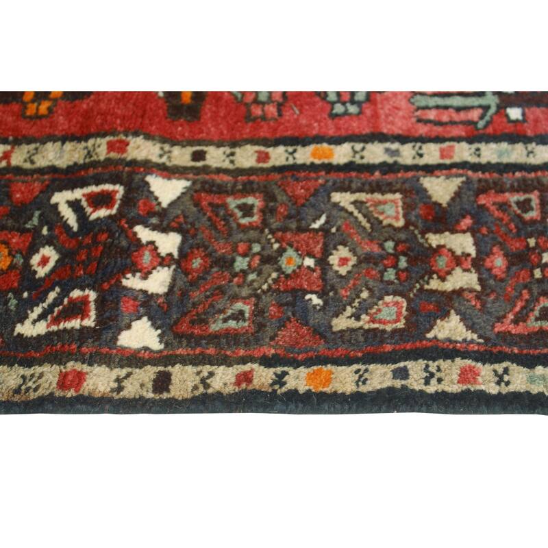 Fine Vintage Distressed Ramon Red/Brown Runner - 3'2" x 9'10"
