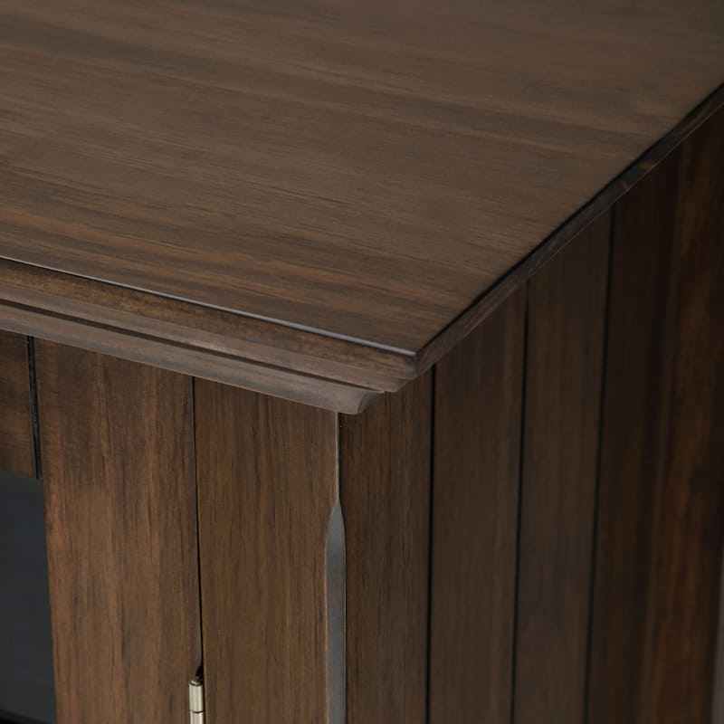WYNDENHALL Freemont SOLID WOOD 39 inch Wide Transitional Medium Storage Cabinet - 42.2"h x 39"w x 17"d