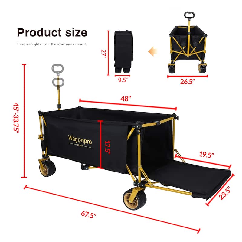 67.5-Inch Extra Long Heavy-Duty Utility Wagon with Opening Tailgate