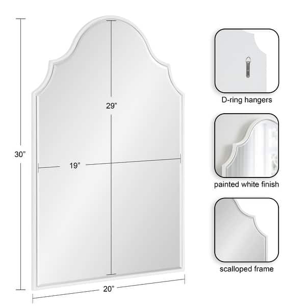 dimension image slide 4 of 14, Kate and Laurel Leanna Framed Arch Wall Mirror