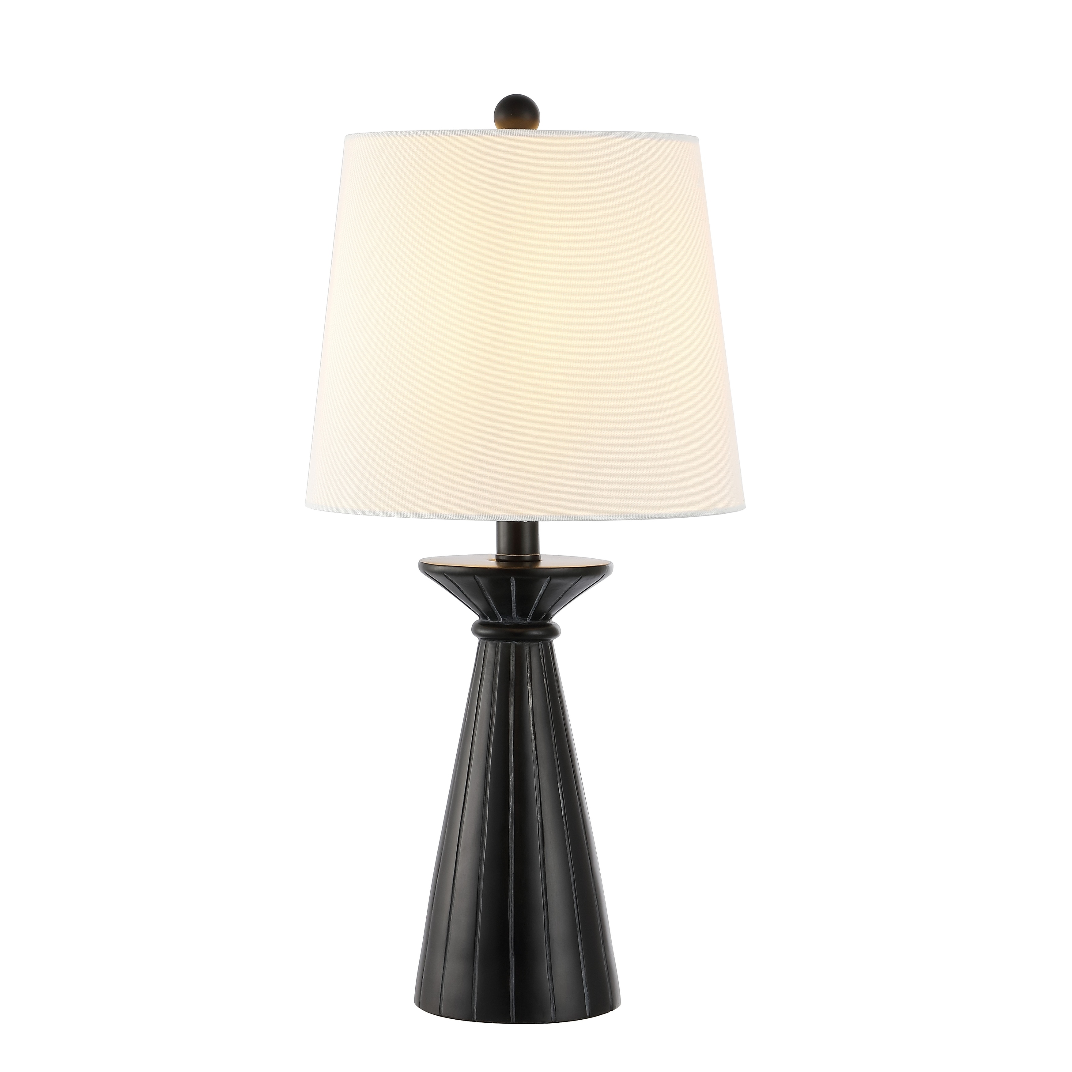SAFAVIEH Raye 20.5-Inch Iron Table Lamp, Black, Bulb Included - 11" W x 11" D x 20" H
