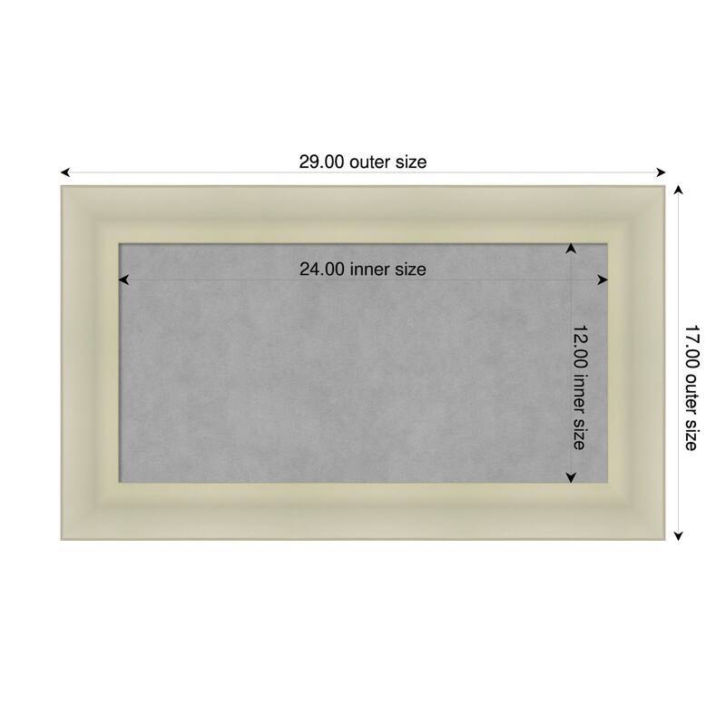 Amanti Art Oliver Black Framed - 29 x 17 in - Oliver Warm Silver