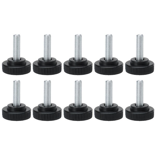 M8 x 25 x 30mm Screw on Leveling Feet Adjustable Leveler Floor Protector for Furniture Machine Table Desk Leg 10pcs
