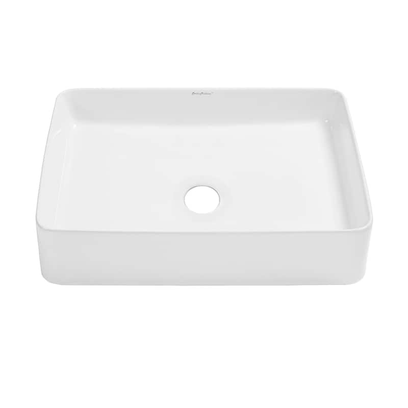 Bastille Rectangle Ceramic Vessel Sink - 20.05" x 15.95" 4.3"