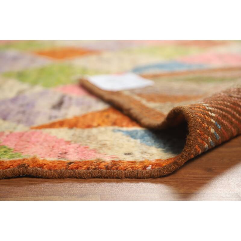 Tribal / Trellis Moroccan Oriental Rug Handmade Wool Carpet - 5'3" x 6'4"