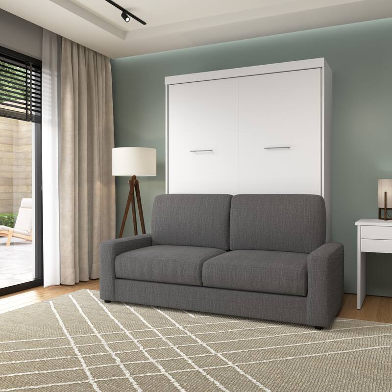 Bestar Nebula Space-Saving Murphy Bed with Sofa for Living Room