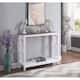 Copper Grove Hitchie Console Table with Shelf - Driftwood Top/White Frame