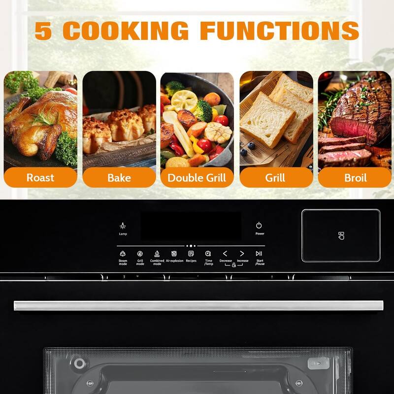 2.5 CF Capacity,8 Baking Modes, 70L Convection Oven Builtin Single