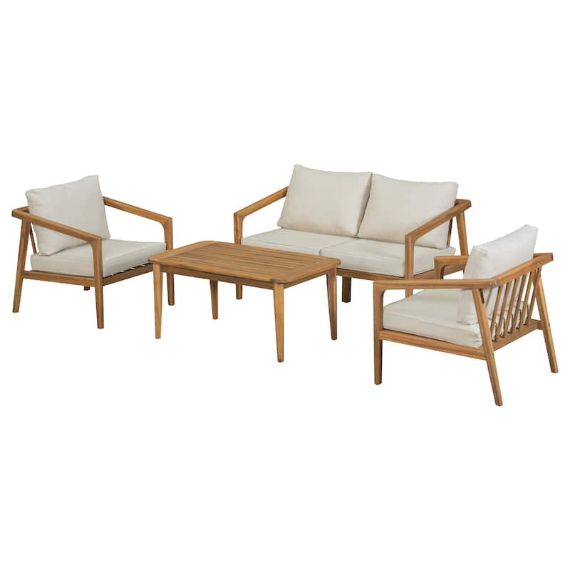 Christopher Knight Home - Westin Outdoor Acacia Wood Chat Set