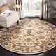 preview thumbnail 8 of 45, SAFAVIEH Handmade Bergama Tiney Oriental Hand-spun Wool Rug 8' Round - Ivory - Round