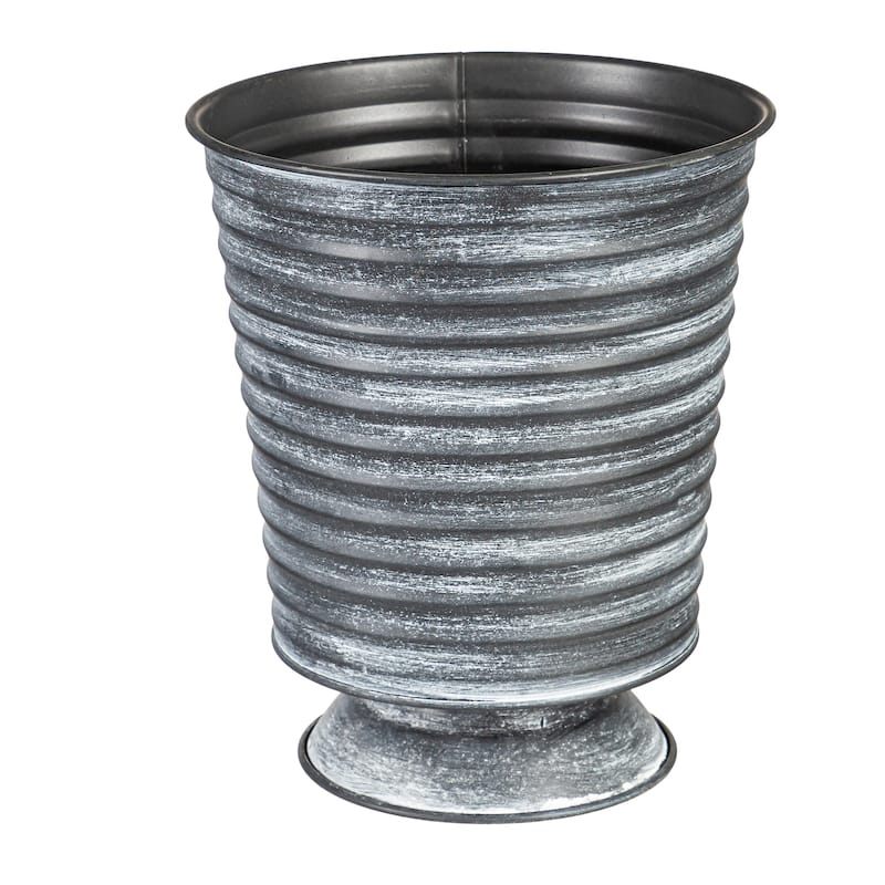 10" Multi-Color Metal Flower Pots, Set of 4