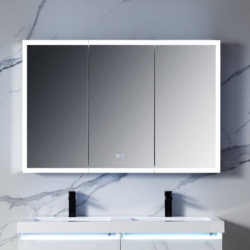 Blossom LED Mirror Medicine Cabinet with Lights - 48x32