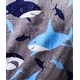 preview thumbnail 4 of 2, Décor&More Shark Baby Microplush Throw Blanket (50 inch x 60 inch) Shark Blanket for Boys, Girls and Any Age - Blue Shark