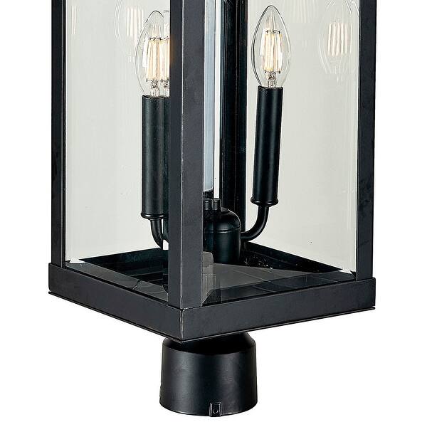 23.4 in. 2-Light Imperial Black Outdoor Post Lantern 23.4 in. 2-Light Imperial Black Outdoor Post Lantern