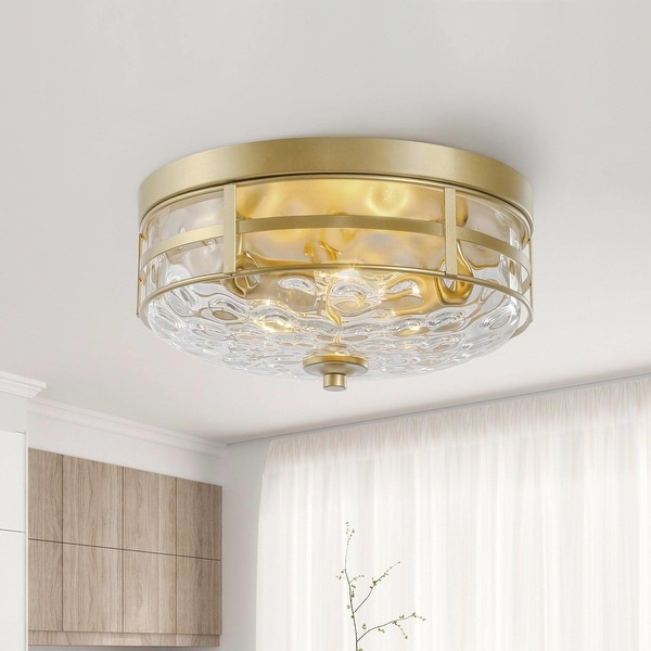 Gold bathroom ceiling light top