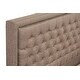 preview thumbnail 29 of 28, 3 Pc Bed Set - Bed Frame with Brown Linen Fabric Padded - Button Tufted Headboard - 2 Wooden Nightstand (Bed Size Options)