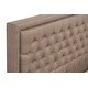 preview thumbnail 13 of 28, 3 Pc Bed Set - Bed Frame with Brown Linen Fabric Padded - Button Tufted Headboard - 2 Wooden Nightstand (Bed Size Options)