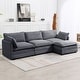 preview thumbnail 135 of 150, Corduroy Sectional Sofa with Removable Ottomans & Ultra-soft Cushions for Living Room & Bedroom