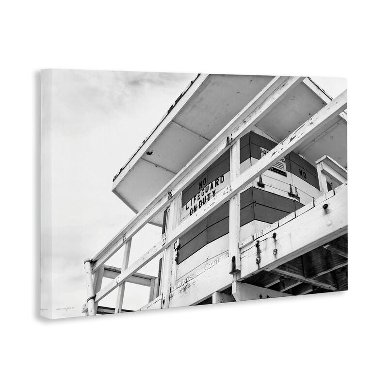 Stupell Lifeguard Building on Beach Canvas Wall Art Design By Seven Trees Design