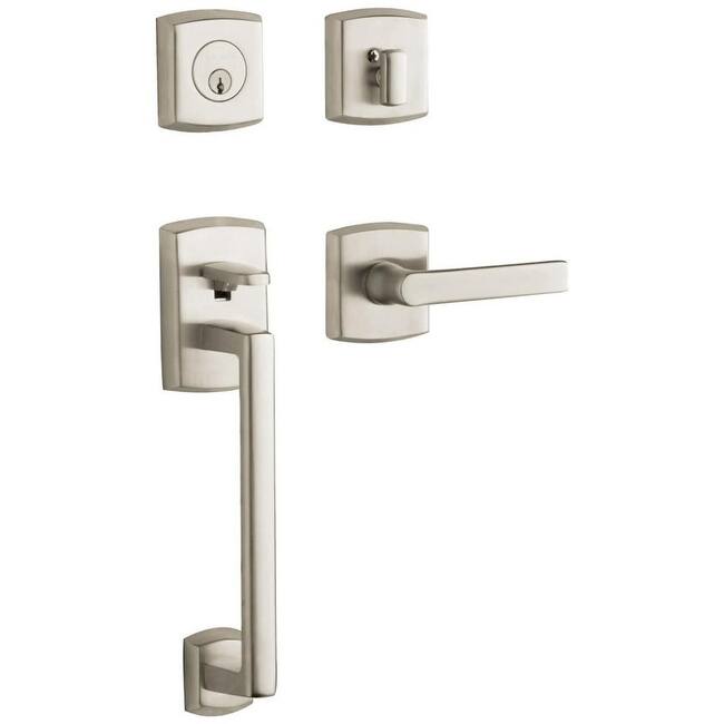 Baldwin Left Handed Soho Sectional Full Dummy Handleset - Lifetime Satin Nickel