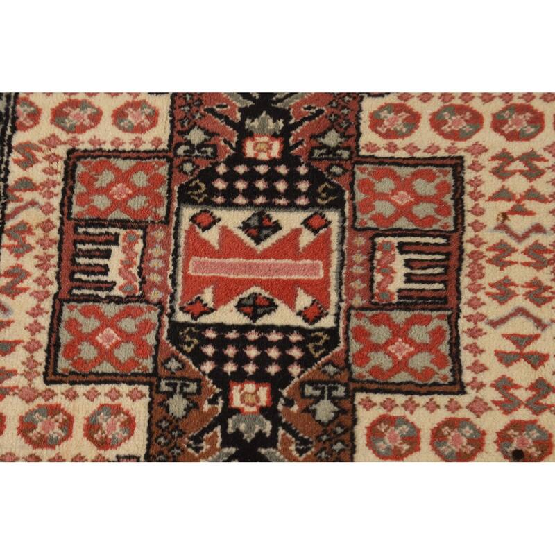 Geometric Anatolian Oriental Vintage Area Rug Hand-Knotted Wool Carpet - 6'9" X 10'0"