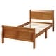 preview thumbnail 18 of 38, Wood Platform Bed Frame, Twin Size Panel Bed with Sleigh Headboard Footboard and Slat Support, Easy to Assemble Slat Bed
