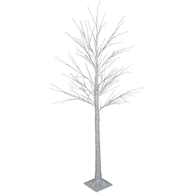 4' LED Lighted White Birch Christmas Twig Tree - Warm White Lights