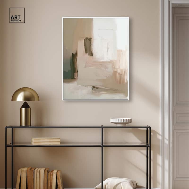Calm in Texture Canvas by Art Remedy