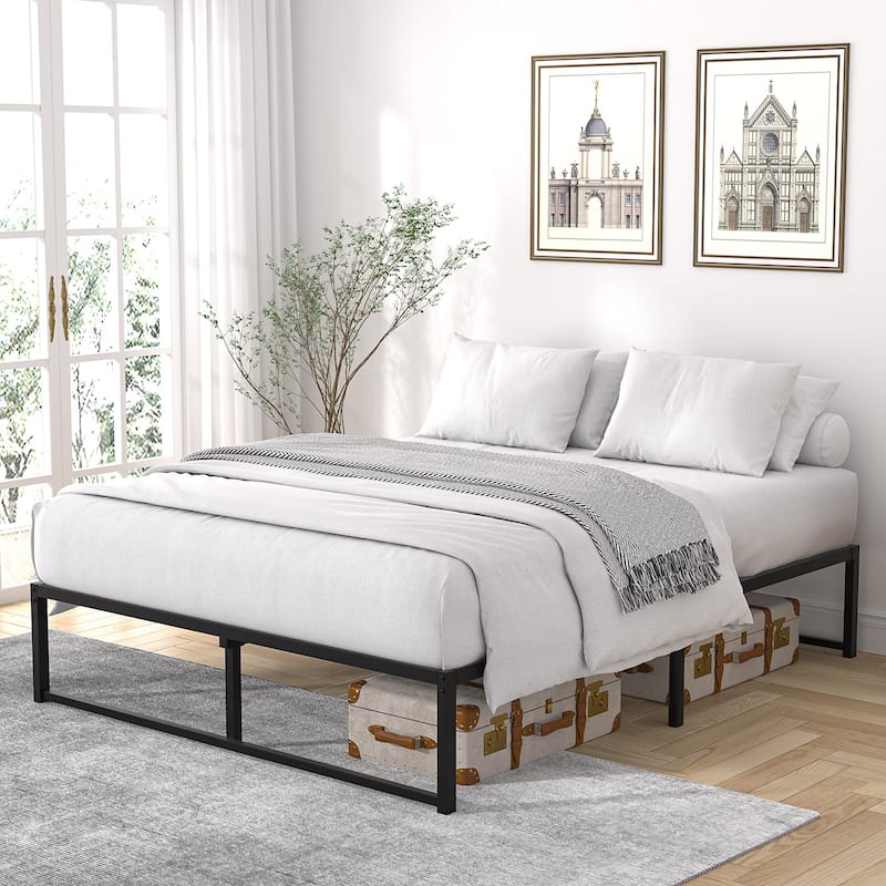 14 Inch Bed Frames,3500 lbs Heavy Duty Metal Platform,Steel Slats Support/No Box Spring Needed - Full