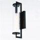 preview thumbnail 9 of 37, VAXCEL Morgan Park 1-Light Dusk to Dawn Sensor Outdoor Wall Sconce, Durable Steel, Clear Seeded Glass Shade, LED Compatible