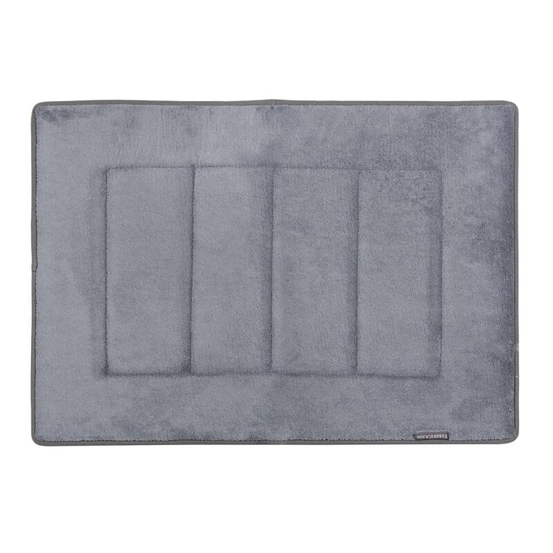 Ultra-Soft Extra-Thick Memory Foam Bath Mat 21 in x 34 in - 21x34 - Slategrey