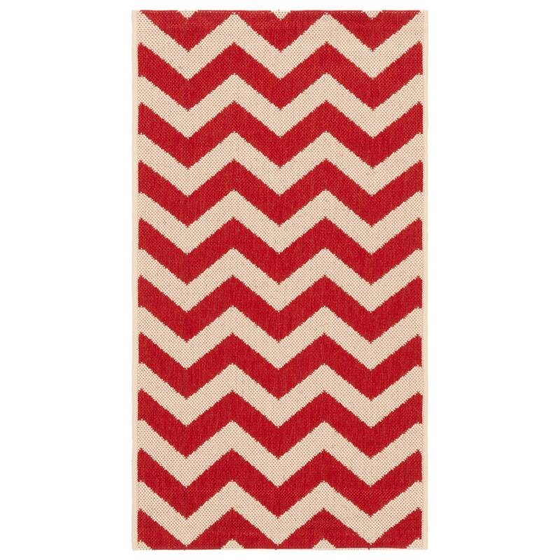 SAFAVIEH Courtyard Reeta Indoor/ Outdoor Waterproof Patio Backyard Rug - 2'x3'7" - Red