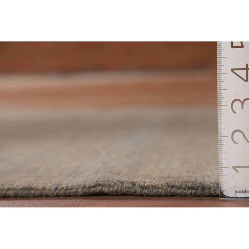 Gray & Beige Gabbeh Modern Foyer Rug Handmade Wool Carpet - 3'4"x 4'10"