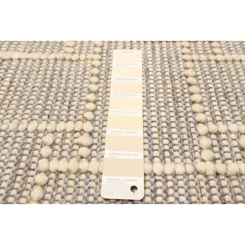 ECARPETGALLERY Braid weave Sienna Cream Wool Rug - 5'0 x 7'11